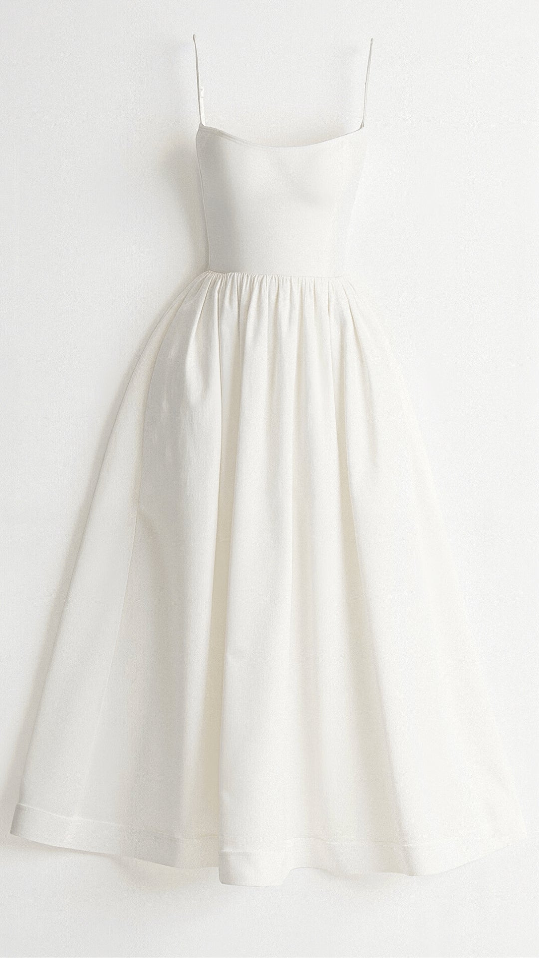 Isaeen | Women's Elegant Chic Flowy Midi Dress — White
