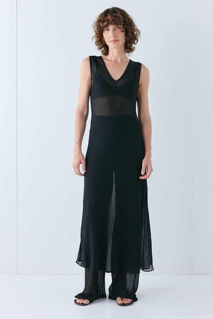 Joradora | Women's Midi Dress Wedding Guest - Black / Red