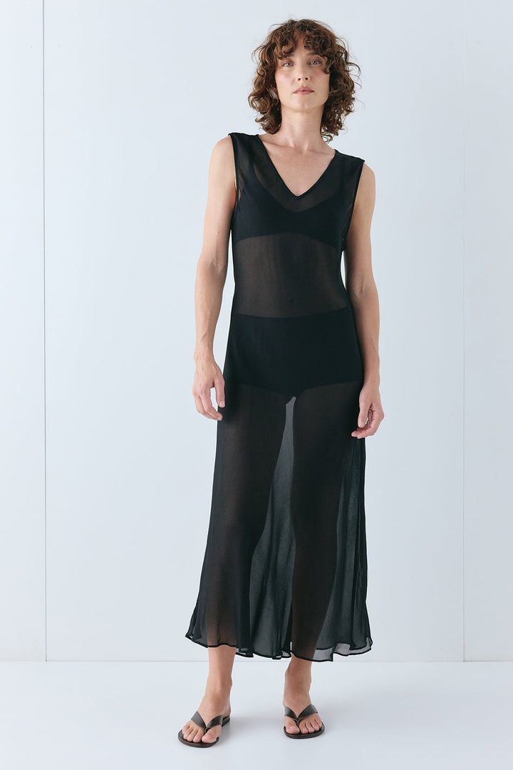 Joradora | Women's Midi Dress Wedding Guest - Black / Red