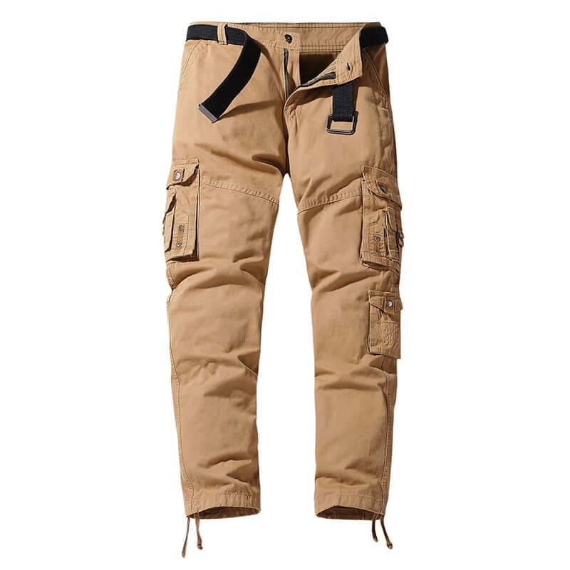 Joraienne | Women's Wide-Leg Linen Cargo Trousers — — Brown