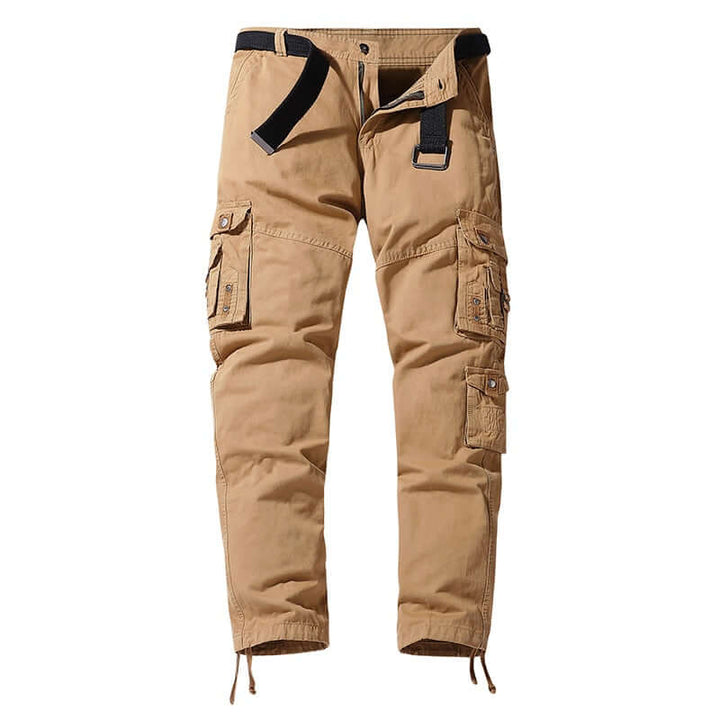 Joraienne | Women's Wide-Leg Linen Cargo Trousers — — Brown
