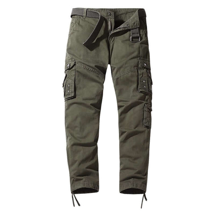 Joraienne | Women's Wide-Leg Linen Cargo Trousers — — Green