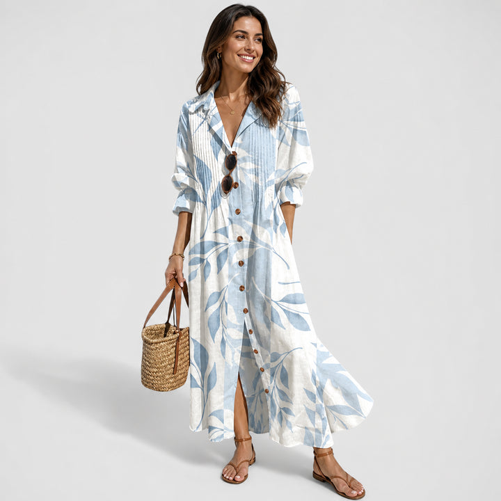 Kairaanne | Women's Elegant Floral Maxi Dress with Tummy Coverage — 1
