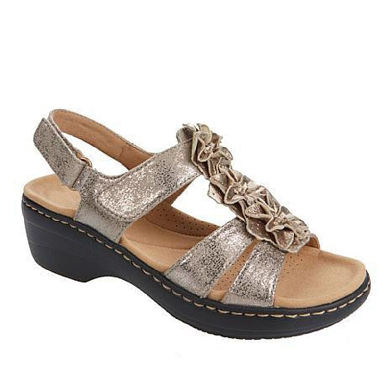 Kairalise | Retro Roman-Style Wedge Sandals