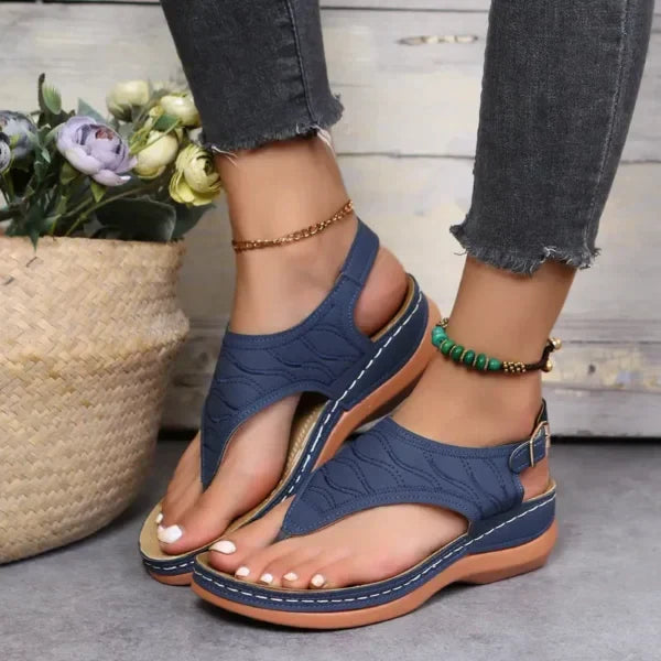 Kalianthe | Women's Comfortable Orthopedic Sandals — Blue