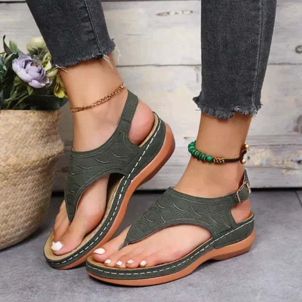 Kalianthe | Women's Comfortable Orthopedic Sandals — Green