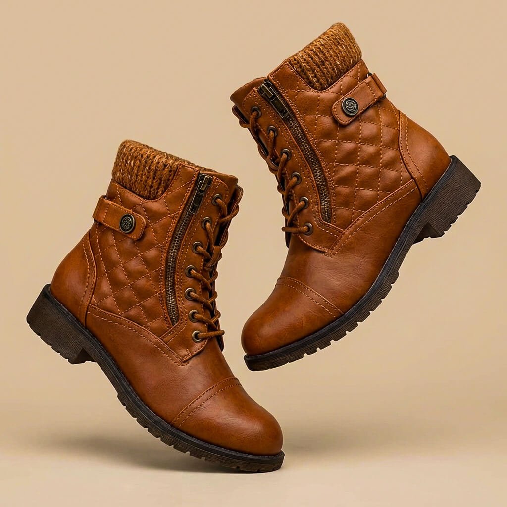 Katarina | Women's Western Style Knee-High Amara Leather Ankle Boots — 1