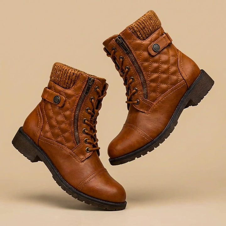 Katarina | Women's Western Style Knee-High Amara Leather Ankle Boots — 1