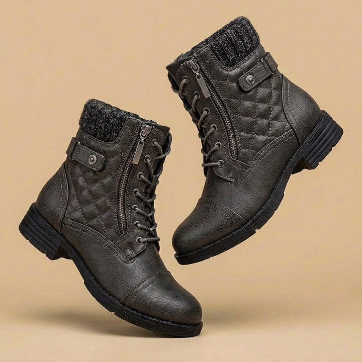 Katarina | Women's Western Style Knee-High Amara Leather Ankle Boots — 2
