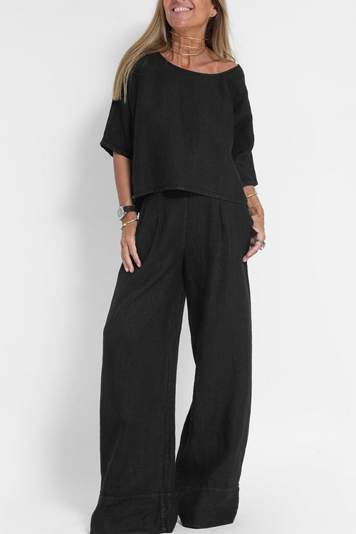 Kelvynn | Relaxed Top & Wide Leg Pants Two-Piece Set