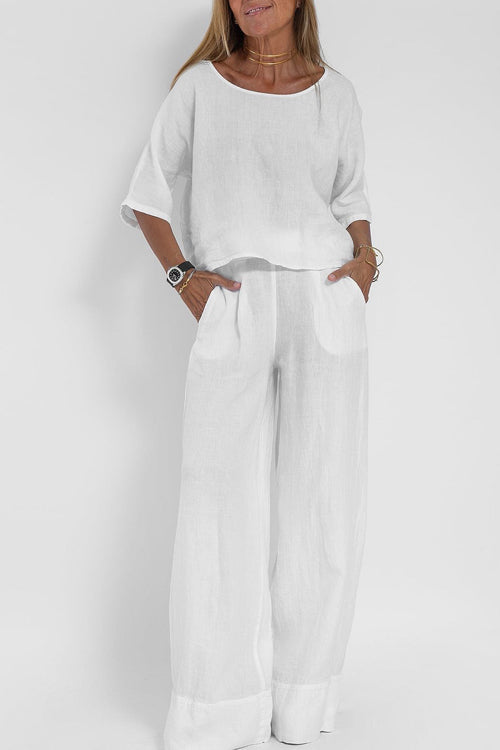 Kelvynn | Relaxed Top & Wide Leg Pants Two-Piece Set