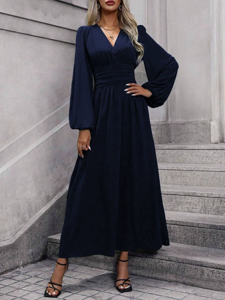 Kesiisse | Women's Elegant Wedding Guest Dress — Blue