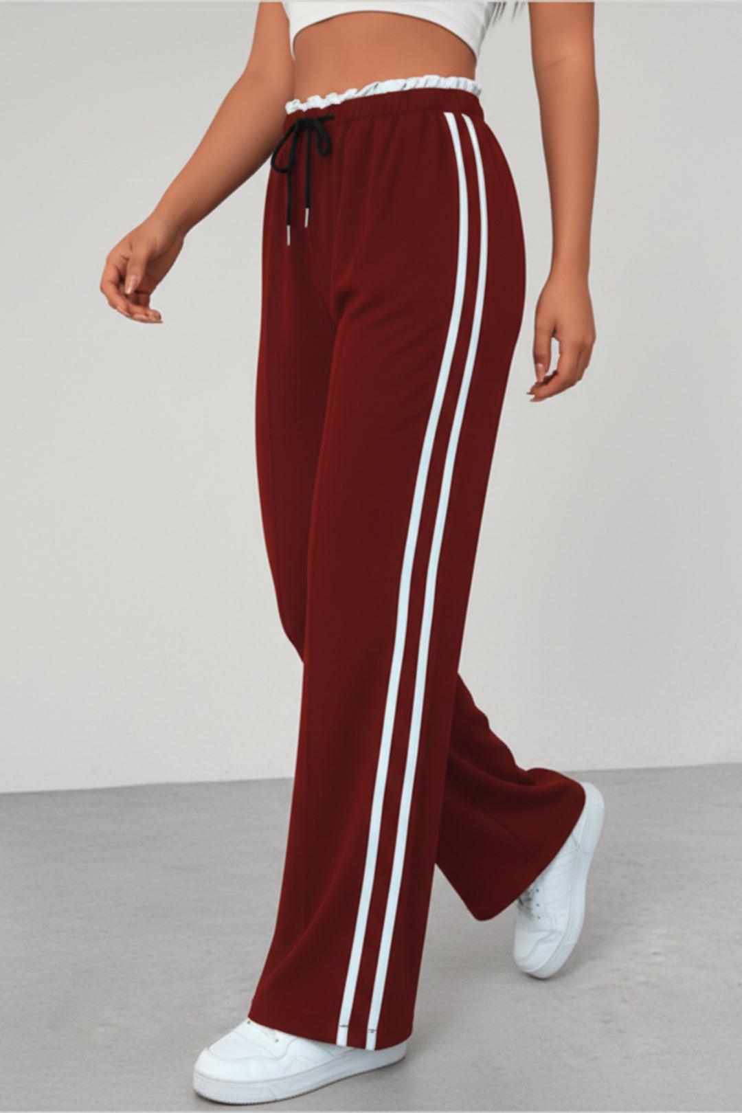 Kesiora | Women's Wide-Leg Linen Wide Leg Trousers Pants — 1