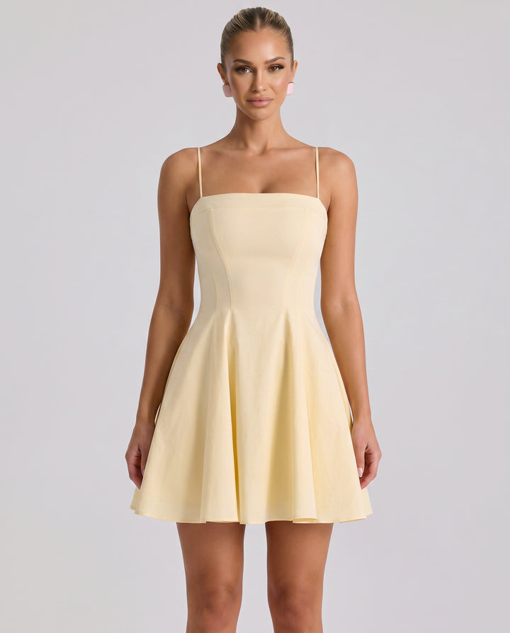 Laelwynn | Women's Elegant Trendy Flared Sundress — Yellow