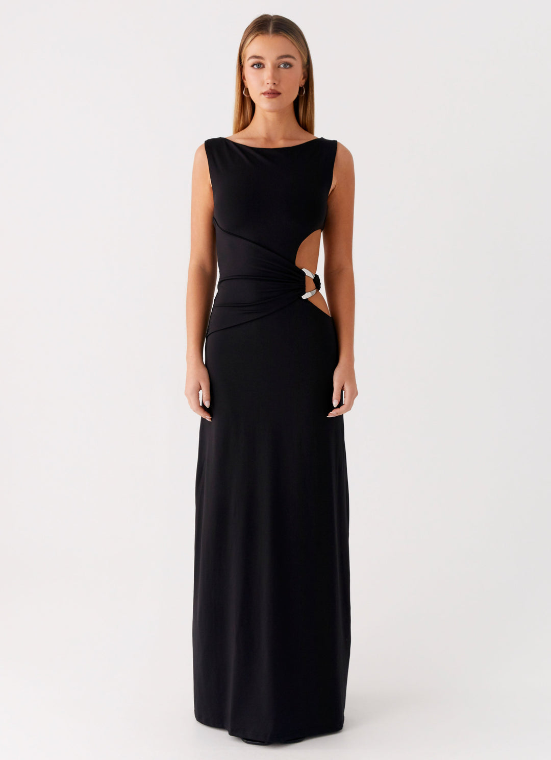 Lisettecine | Women's Elegant Maxi Dress - Black — 1