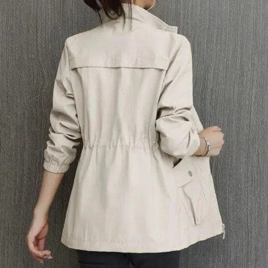 Magnolia | Women's Double-Breasted ’s Lightweight Waterproof Trench Coat — Beige