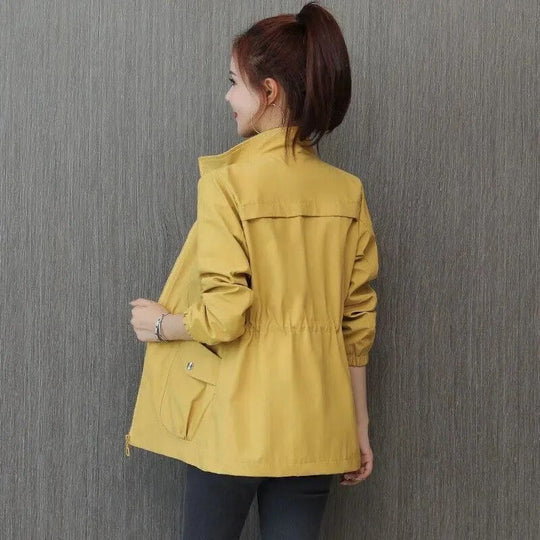 Magnolia | Women's Double-Breasted ’s Lightweight Waterproof Trench Coat — 1
