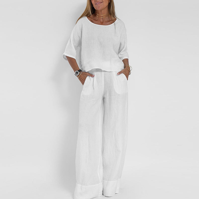 Marloienne | Women's Matching Relaxed Fit Two Piece Set — 2