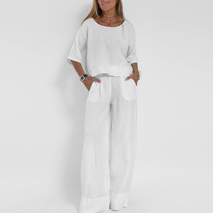 Marloienne | Women's Matching Relaxed Fit Two Piece Set — 2