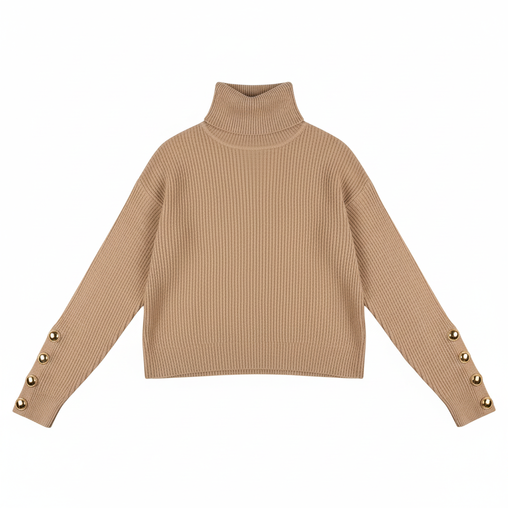 Nicoletta | Women's Cozy Elegant Turtleneck Knit Sweater For — 2