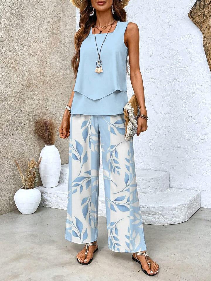 Novaine | Women's Matching Chic Two-Piece Set — 1