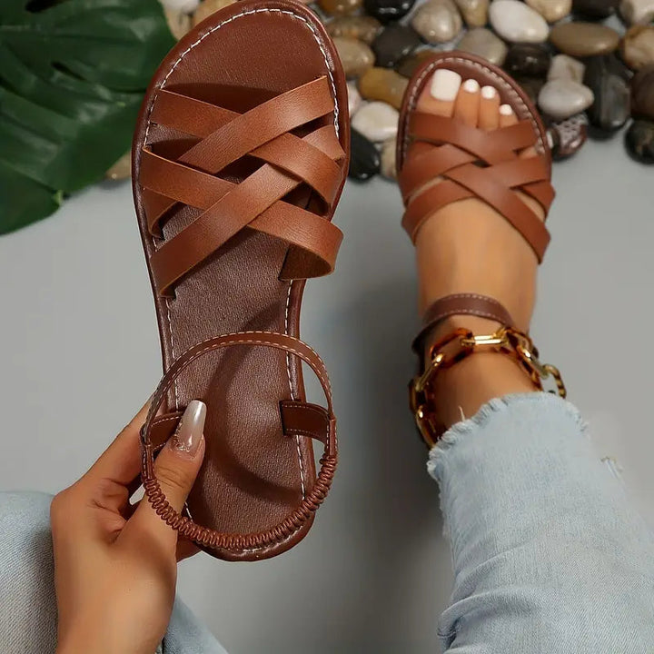 Novaoura | Women's Comfortable Orthopedic Sandals — Brown