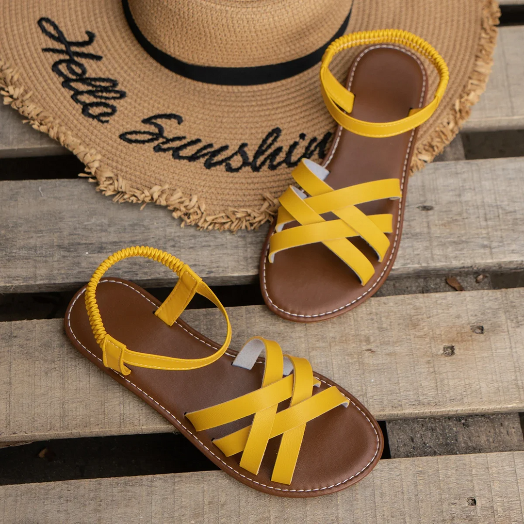 Novaoura | Women's Comfortable Orthopedic Sandals — Yellow