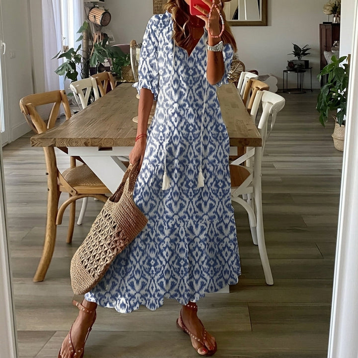 Nylaetta | Women's Elegant Print Kaftan Dress — 1
