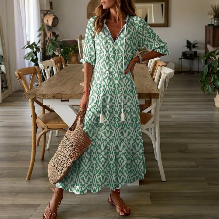 Nylaetta | Women's Elegant Print Kaftan Dress — 2