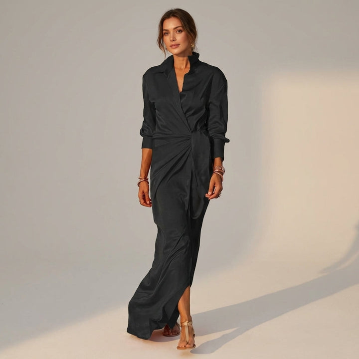 Orlaoura | Women's Elegant Long Dress — Black