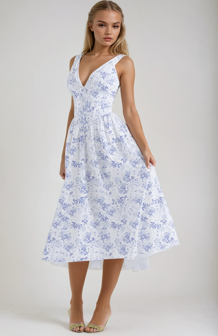 Averly, Sleeveless Floral-Inpired Sundress — foto 4 van 7