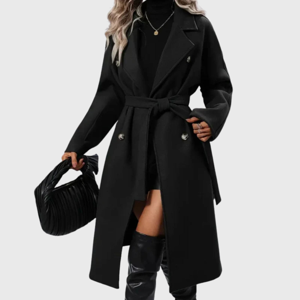 Persephone | Women's Double-Breasted Extended Length winter Trench Coat — 1