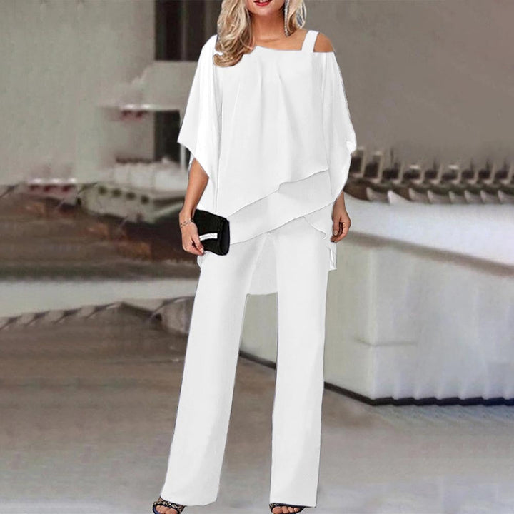Prynanne | Women's Sophisticated And Glamorous Two Piece Set Dress — White