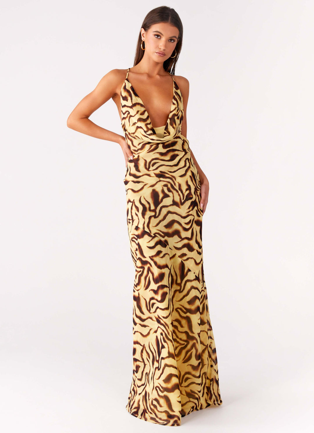 Rilladessa | Women's Elegant Lune Maxi Dress - Laguna Print — 1