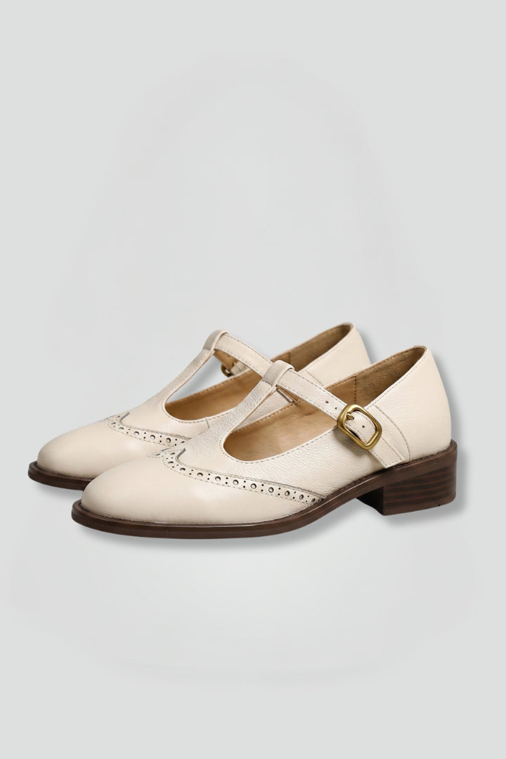 Romy | Women's Comfort Slip-On Mary Jane Shoes with T Strap Closure for Everyday Wear Flats — 1