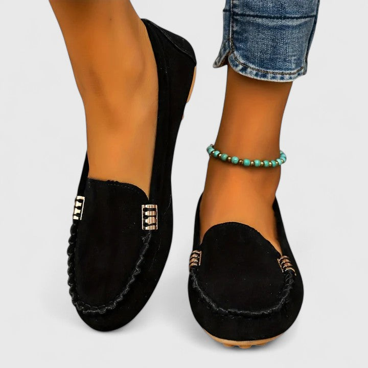 Rosalinde | Women's Orthopedic Comfort Slip-On Orthopedic Cushioned Elegant Loafers — Black