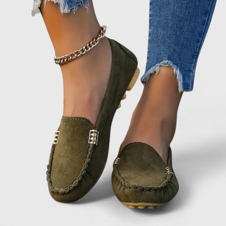 Rosalinde | Women's Orthopedic Comfort Slip-On Orthopedic Cushioned Elegant Loafers — Green
