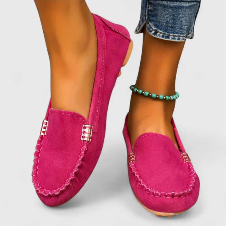 Rosalinde | Women's Orthopedic Comfort Slip-On Orthopedic Cushioned Elegant Loafers — Pink