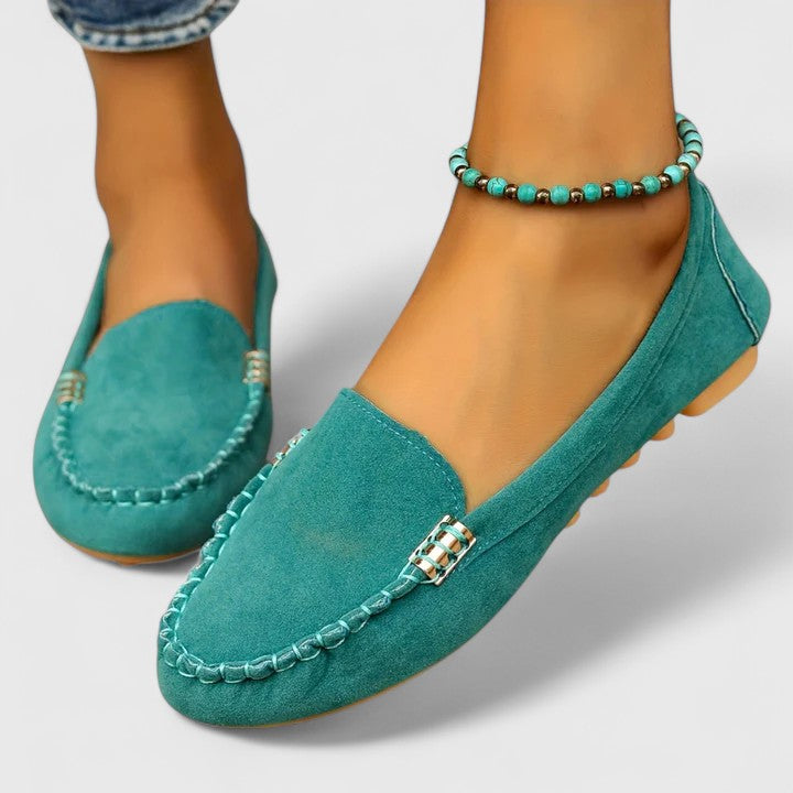 Rosalinde | Women's Orthopedic Comfort Slip-On Orthopedic Cushioned Elegant Loafers — Turquoise