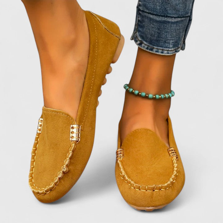 Rosalinde | Women's Orthopedic Comfort Slip-On Orthopedic Cushioned Elegant Loafers — Yellow