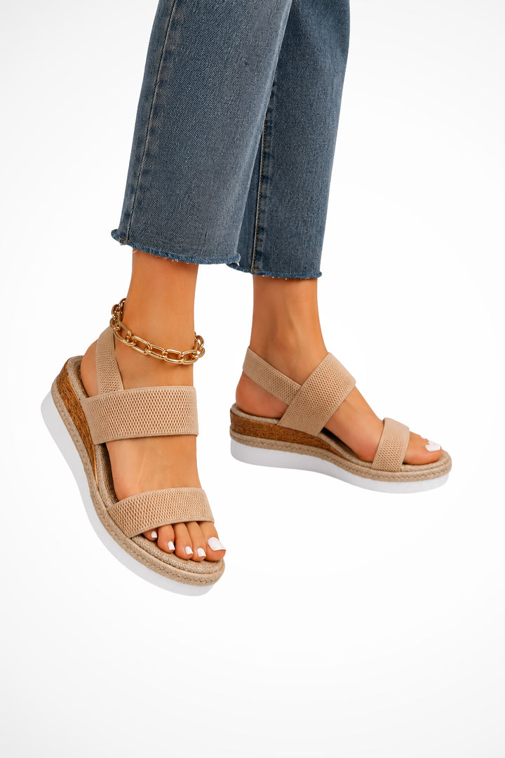 Rosamira | Women's Orthopedic Elastic Strap Espadrille Wedge Sandals — 1