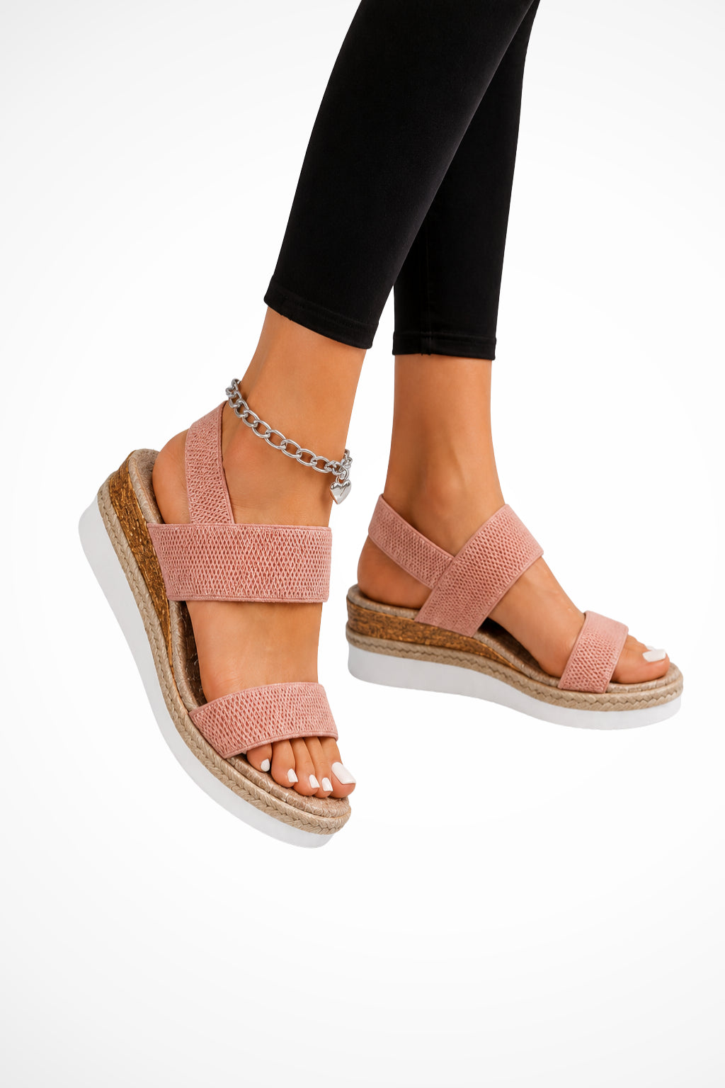 Rosamira | Women's Orthopedic Elastic Strap Espadrille Wedge Sandals — 2