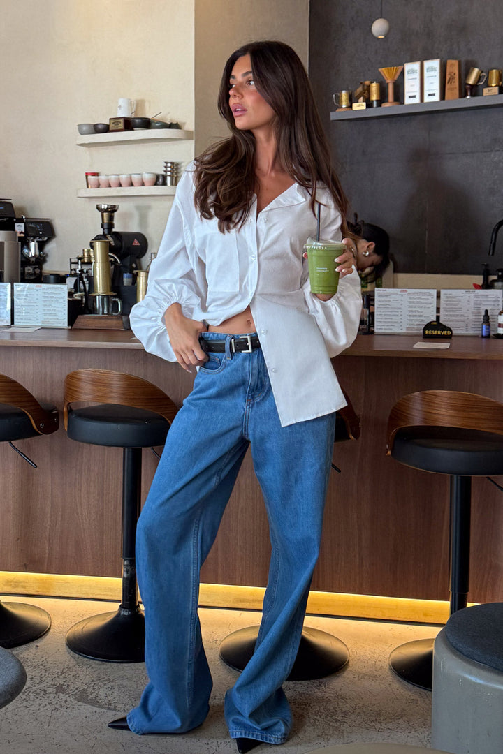 Rosamora | Women's Blouse Casual Outfit - White