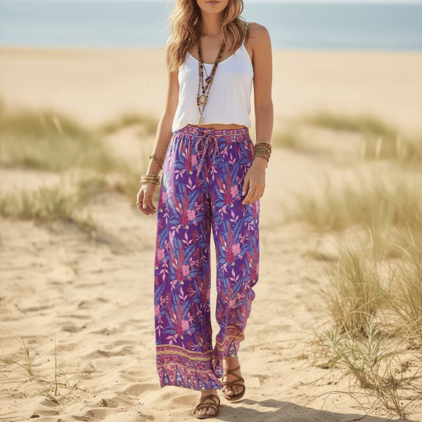 Rosaynn | Women's Tailored Orchid Wide Leg Pants — 1