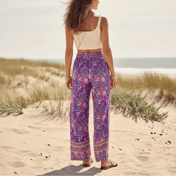 Rosaynn | Women's Tailored Orchid Wide Leg Pants — 2