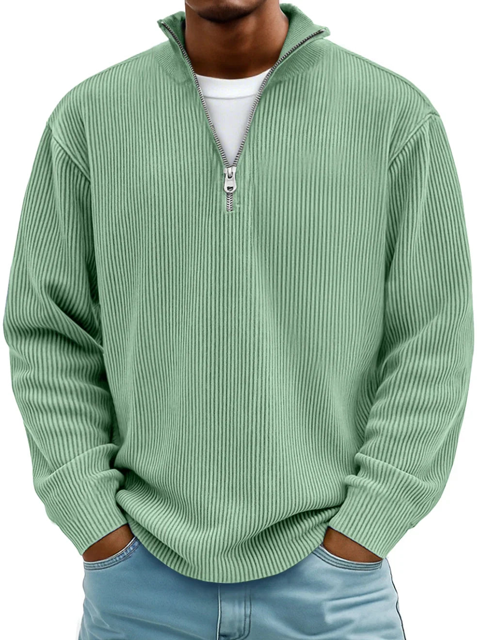 Saskia | Women's Knit Cozy Trendy Style-Pullover Sweaters — Grün