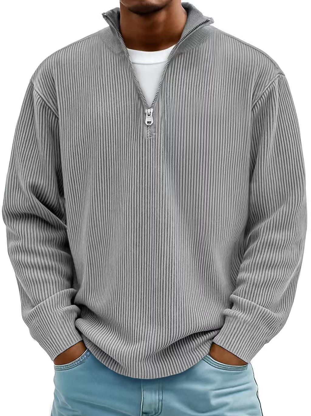 Saskia | Women's Knit Cozy Trendy Style-Pullover Sweaters — Grau