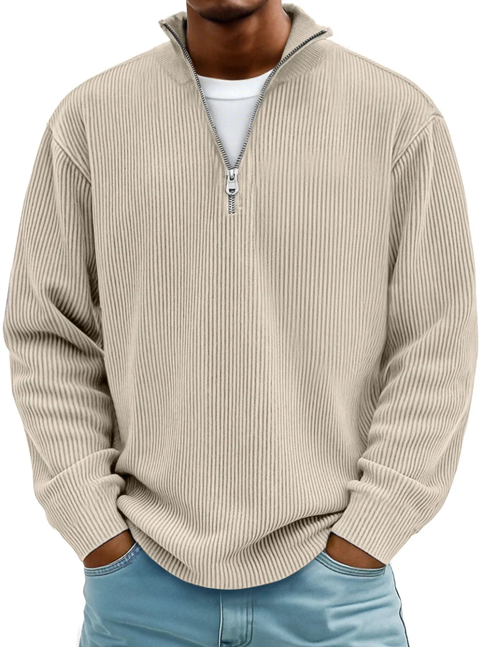Saskia | Women's Knit Cozy Trendy Style-Pullover Sweaters — Khaki