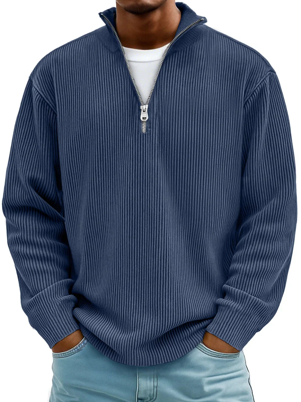 Saskia | Women's Knit Cozy Trendy Style-Pullover Sweaters — Marineblau