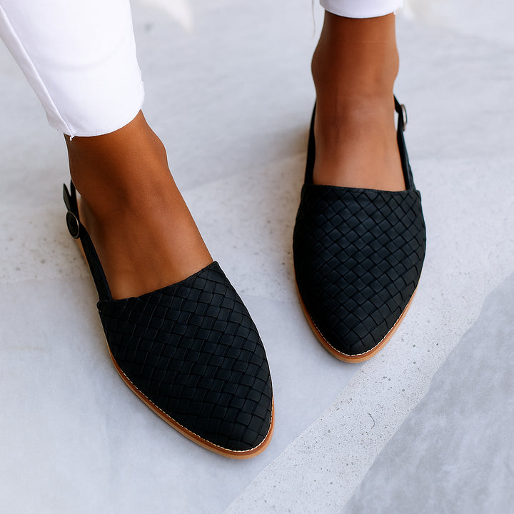 Serria | Women's Comfortable Leather Comfort Sandals — Black